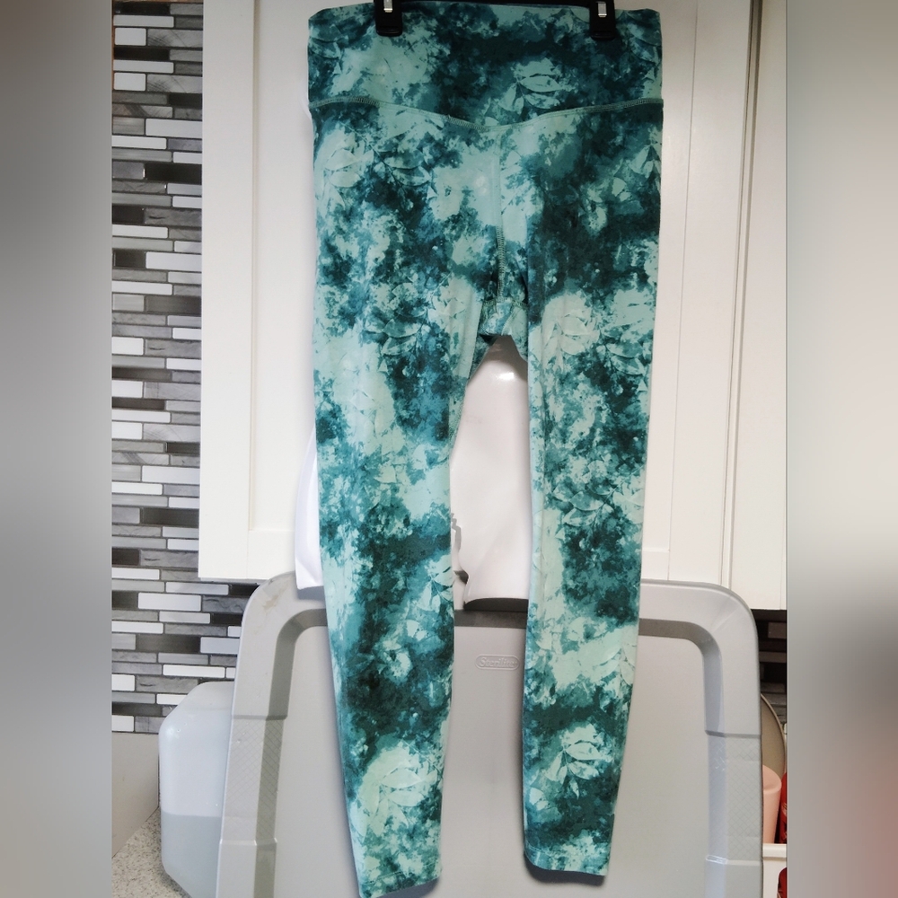 Old Navy Active Powerchill Leggings Tie Dye Extra High Rise Go Dry Sz-L - Picture 2 of 6